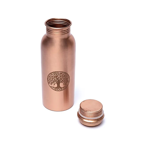 Bottiglia in rame Albero della vita inciso al laser