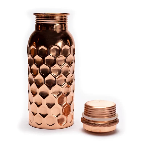 Bottiglia in rame martellato