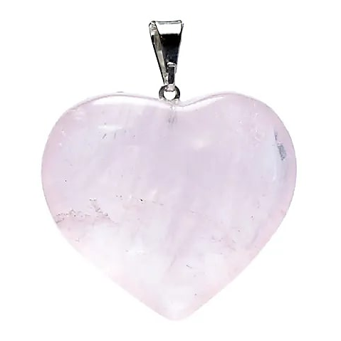 Ciondolo in Quarzo rosa a forma di cuore