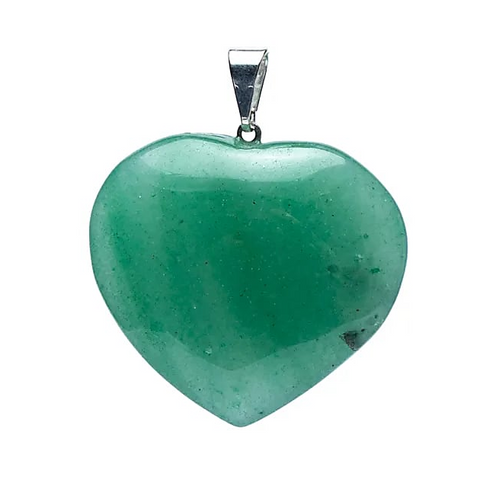 Ciondolo in Quarzo verde a forma di cuore