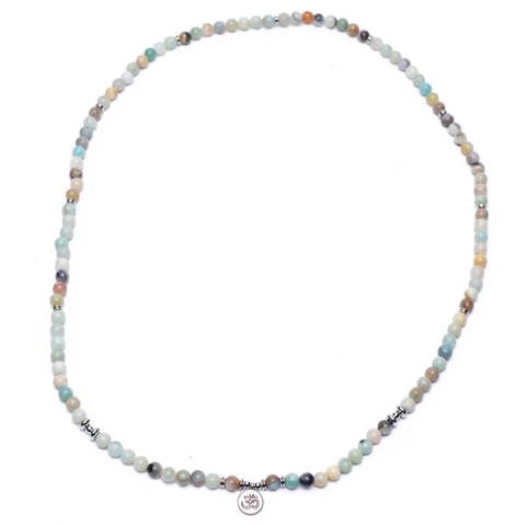 Mala in Amazzonite elastico con Om