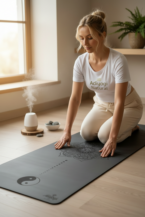 Tappetino Yoga in gomma naturale 6 colori YIN E YANG