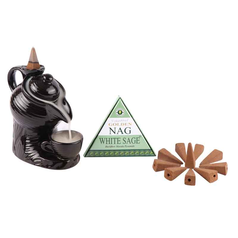 Salvia Bianca incenso cono backflow